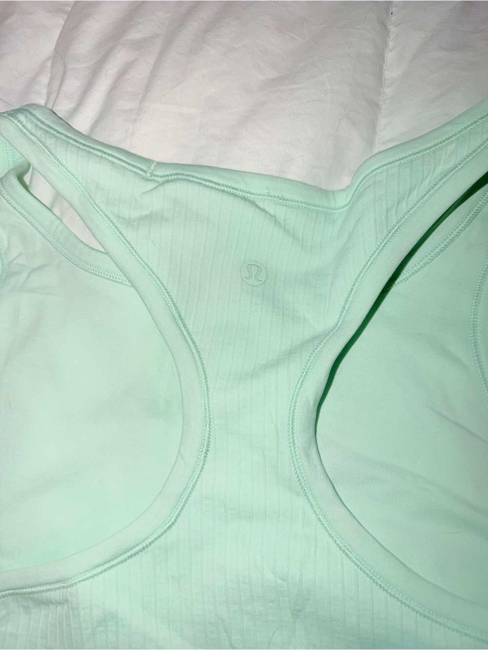 Lululemon Ribbed Racerback Crop Tank - Mint - Picture 2 of 3